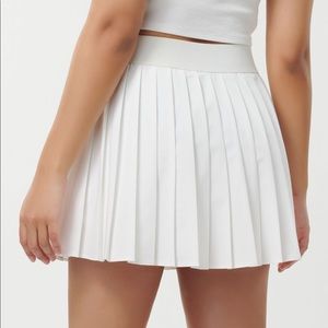 White tennis skirt